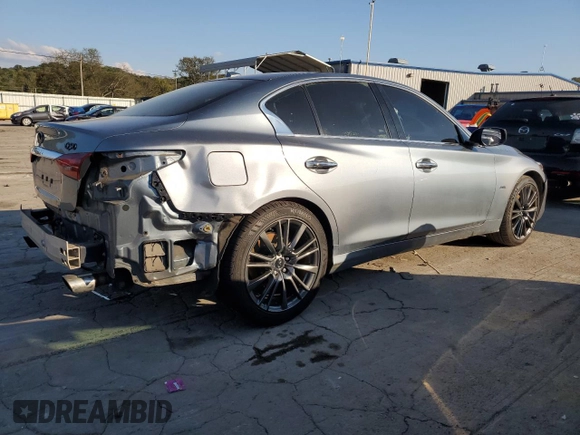 2019 Infiniti Q50 Luxe with VIN JN1EV7APXKM518952, listed as a Copart auction lot 74633794 with 39,454 mi miles and Salvage title. Bid and sale history available at DreamBid. Image 3.