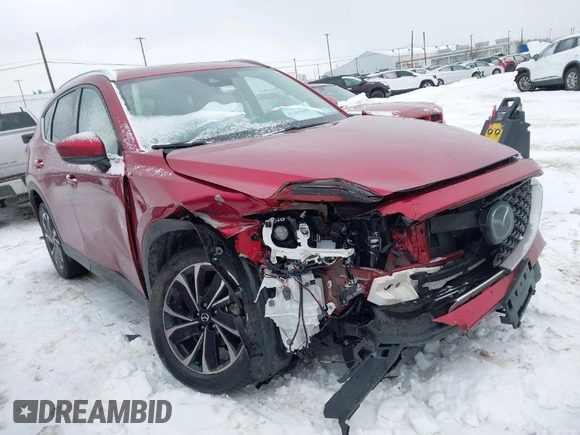 2022 Mazda CX-5 2.5 S Premium Package with VIN JM3KFBDM0N1628116, listed as a IAAI auction lot 41455990 with 29,911 mi miles. Bid and sale history available at carsss.com. Image 1.