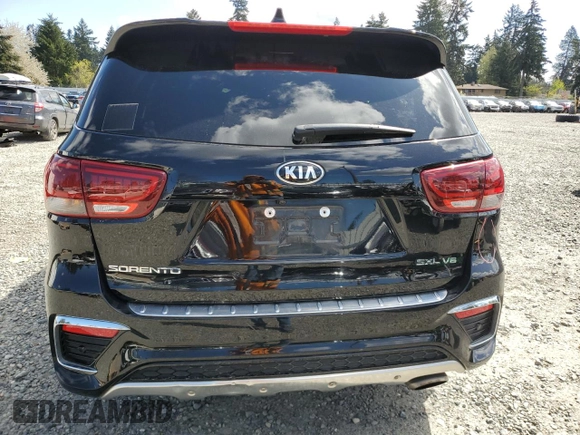 2019 Kia Sorento SX V6 with VIN 5XYPKDA51KG522319, listed as a Copart auction lot 53729355 with 61,364 mi miles and Salvage Title. Bid and sale history available at carsss.com. Image 6.