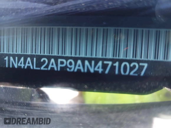2010 Nissan Altima 2.5 S with VIN 1N4AL2AP9AN471027, listed as a IAAI auction lot 42141975 with 999,999 mi miles. Bid and sale history available at carsss.com. Image 11.