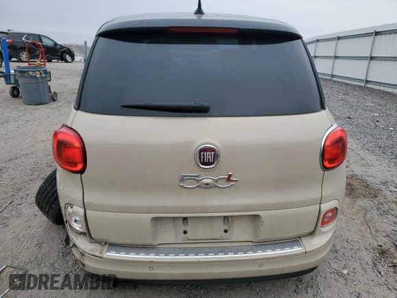 2014 FIAT 500L Lounge with VIN ZFBCFACH0EZ029698, listed as a Copart auction lot 44010995 with 113,555 mi miles and Salvage Title. Bid and sale history available at DreamBid. Image 6.