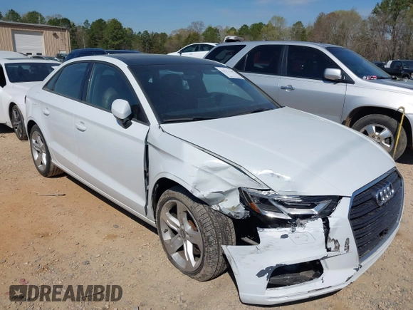 2018 Audi A3 Sedan Premium with VIN WAUAUGFF5J1052777, listed as a IAAI auction lot 41913349 with 82,977 mi miles. Bid and sale history available at carsss.com. Image 1.
