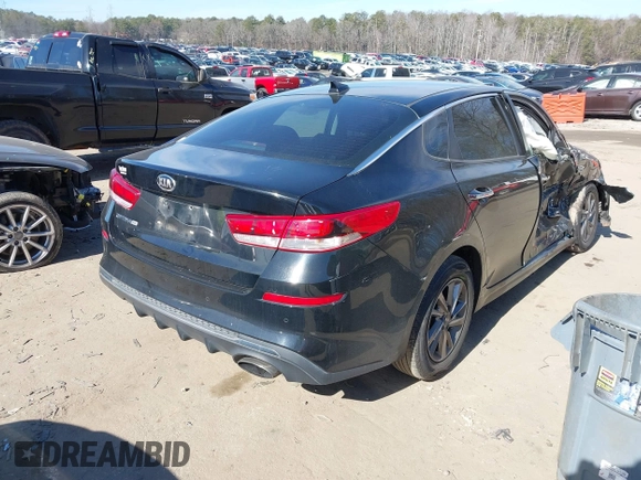 2019 Kia Optima LX with VIN 5XXGT4L31KG357854, listed as a IAAI auction lot 41458399 with 167,500 mi miles. Bid and sale history available at carsss.com. Image 4.