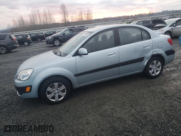 2007 Kia Rio LX with VIN KNADE123476256372, listed as a Copart auction lot 84759904 with 88,725 mi miles and Salvage Title. Bid and sale history available at carsss.com. Image 1.