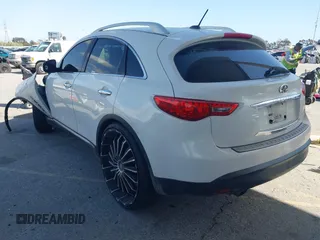 2010 Infiniti FX35 with VIN JN8AS1MU8AM801422, listed as a IAAI auction lot 41955709 with 202,345 mi miles. Bid and sale history available at carsss.com. Image 3.