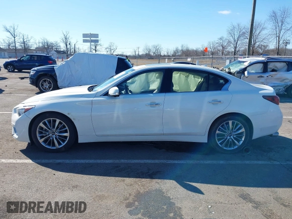 2023 Infiniti Q50 Luxe with VIN JN1EV7BRXPM542112, listed as a IAAI auction lot 41588571 with 20,749 mi miles and . Bid and sale history available at DreamBid. Image 14.