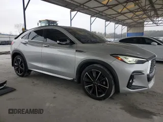 2022 Infiniti QX55 Sensory with VIN 3PCAJ5L38NF104121, listed as a Copart auction lot 86705454 with 53,042 mi miles and Salvage title. Bid and sale history available at DreamBid. Image 4.