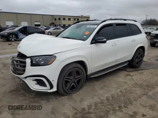 2024 Mercedes-Benz GLS 450 with VIN 4JGFF5KE5RB121280, listed as a Copart auction lot 83827944 with 21,555 mi miles and Salvage Title. Bid and sale history available at DreamBid. Image 1.