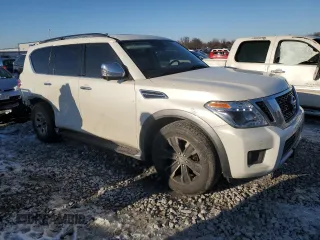 2018 Nissan Armada Platinum with VIN JN8AY2NF8J9333487, listed as a Copart auction lot 46295745 with 58,876 mi miles and Salvage Title. Bid and sale history available at carsss.com. Image 4.