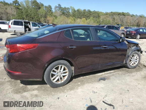 2012 Kia Optima LX with VIN 5XXGM4A73CG053476, listed as a Copart auction lot 53547885 with 233,948 mi miles and Salvage Title. Bid and sale history available at carsss.com. Image 3.
