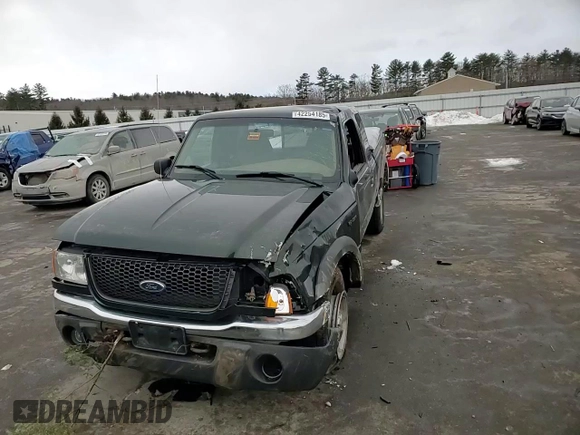 2002 Ford Ranger XL Fleet with VIN 1FTZR45E22TA78547, listed as a Copart auction lot 42254185 with 149,349 mi miles and Salvage Title. Bid and sale history available at DreamBid. Image 11.