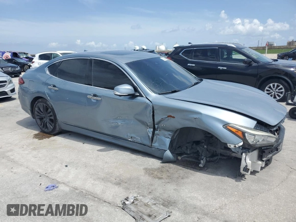 2016 Infiniti Q70 with VIN JN1BY1AP3GM220547, listed as a Copart auction lot 54203925 with Not provided miles and Salvage title. Bid and sale history available at DreamBid. Image 4.