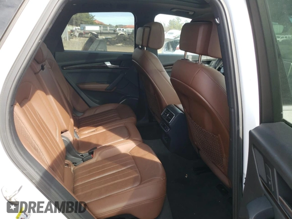 2018 Audi Q5 Premium Plus with VIN WA1BNAFYXJ2183307, listed as a Copart auction lot 48328035 with 0 mi miles and Salvage Title. Bid and sale history available at carsss.com. Image 10.