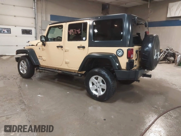 2014 Jeep Wrangler Unlimited Sport with VIN 1C4BJWDG2EL134143, listed as a IAAI auction lot 41957046 with 151,529 mi miles and . Bid and sale history available at DreamBid. Image 3.