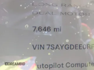 2024 Tesla Model Y Long Range with VIN 7SAYGDEE0RF209847, listed as a IAAI auction lot 41447620 with 7,646 mi miles and . Bid and sale history available at DreamBid. Image 15.