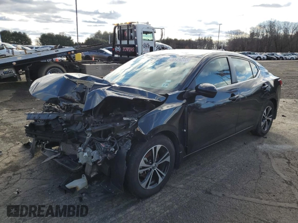 2021 Nissan Sentra SV with VIN 3N1AB8CV4MY234712, listed as a Copart auction lot 41754445 with 43,866 mi miles and Non repairable. Bid and sale history available at DreamBid. Image 1.