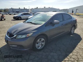 2014 Honda Civic LX with VIN 19XFB2F50EE206338, listed as a Copart auction lot 44776175 with 155,549 mi miles and Salvage Title. Bid and sale history available at carsss.com. Image 1.