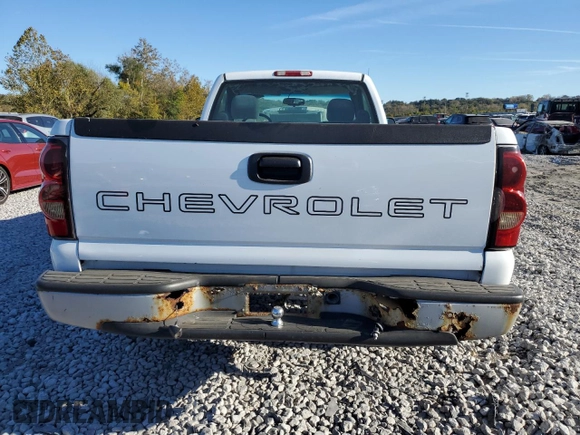 2006 Chevrolet Silverado 1500 Work Truck with VIN 1GCEC14V06E196302, listed as a Copart auction lot 76398124 with 173,966 mi miles and Salvage Title. Bid and sale history available at carsss.com. Image 6.