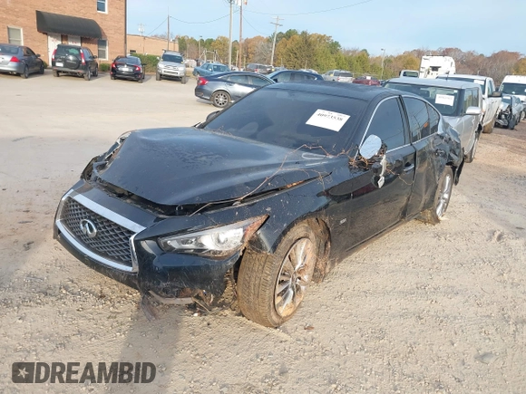 2019 Infiniti Q50 3.0t LUXE with VIN JN1EV7AP3KM541747, listed as a IAAI auction lot 40973538 with 43,139 mi miles. Bid and sale history available at carsss.com. Image 18.