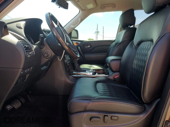 2019 Infiniti QX80 Luxe z VIN JN8AZ2ND9K9850729, wystawiony jako Copart lot #56846985 z przebiegiem 81 888 mil mil oraz Szkoda całkowita • Salvage title. Historia ofert i sprzedaży dostępna na DreamBid. Obrazek 7.