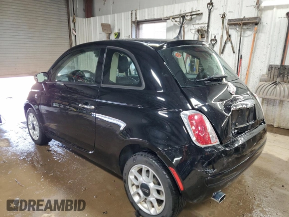 2015 FIAT 500 Pop with VIN 3C3CFFAR5FT501672, listed as a Copart auction lot 52784455 with 63,635 mi miles and Salvage Title. Bid and sale history available at carsss.com. Image 2.