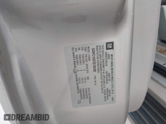 2007 Chevrolet Suburban LT с VIN 3GNFC16007G185405, выставлен на аукционе IAAI как лот 42471956 с пробегом 324 164 миль миль и . История ставок и продаж доступна на DreamBid. Изображение 9.