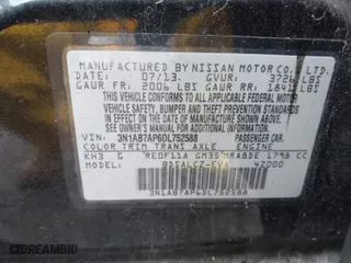 2013 Nissan Sentra SL with VIN 3N1AB7AP6DL752588, listed as a IAAI auction lot 41996447 with 9,663 mi miles. Bid and sale history available at carsss.com. Image 9.