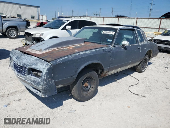 1981 Chevrolet Monte Carlo с VIN 1G1AZ37J9BR436623, выставлен на аукционе Copart как лот 67867244 с пробегом Не указан миль и Списание • Salvage title. История ставок и продаж доступна на DreamBid. Изображение 1.