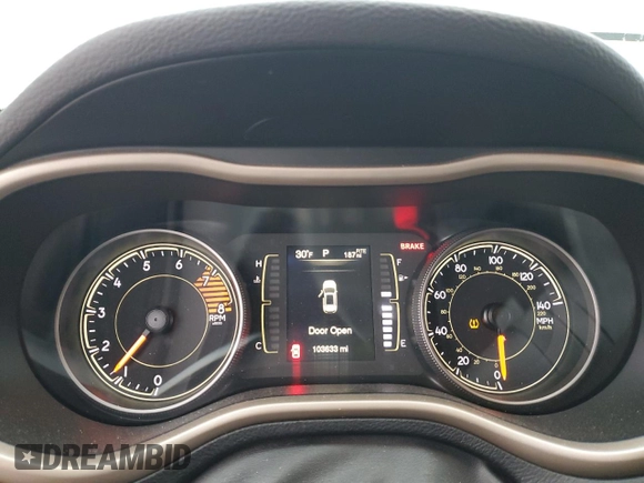 2017 Jeep Cherokee Latitude with VIN 1C4PJMCS3HW615831, listed as a Copart auction lot 48176165 with 103,633 mi miles and Salvage Title. Bid and sale history available at carsss.com. Image 9.