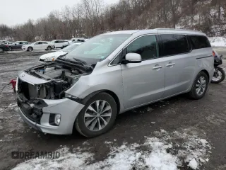 2018 Kia Sedona EX with VIN KNDMC5C10J6423394, listed as a Copart auction lot 45098315 with 100,462 mi miles and Salvage Title. Bid and sale history available at carsss.com. Image 1.
