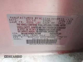 2013 Nissan Sentra SR z VIN 3N1AB7AP6DL757256, wystawiony jako IAAI lot #42366241 z przebiegiem 170 482 mil mil oraz . Historia ofert i sprzedaży dostępna na DreamBid. Obrazek 9.