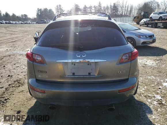 2005 Infiniti FX35 with VIN JNRAS08W15X201105, listed as a Copart auction lot 54051125 with 204,737 mi miles and Non Repairable. Bid and sale history available at carsss.com. Image 6.