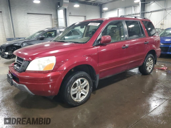 2005 Honda Pilot EX-L with VIN 5FNYF185X5B047522, listed as a Copart auction lot 55839695 with 237,707 mi miles and Salvage title. Bid and sale history available at DreamBid. Image 1.