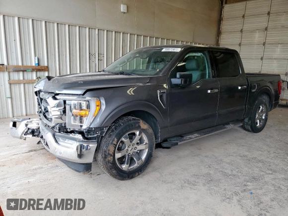 2021 Ford F-150 XL with VIN 1FTEW1CP1MFC04764, listed as a Copart auction lot 59572975 with 61,576 mi miles and Salvage title. Bid and sale history available at DreamBid. Image 1.