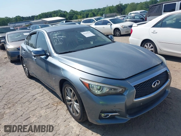 2014 Infiniti Q50 Premium with VIN JN1BV7AP3EM680901, listed as a IAAI auction lot 42143210 with 205,625 mi miles and . Bid and sale history available at carsss.com. Image 1.