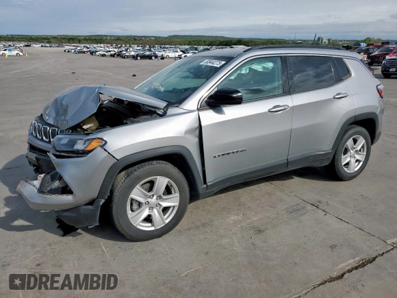 2022 Jeep Compass Latitude with VIN 3C4NJCBB7NT101226, listed as a Copart auction lot 50944275 with Not provided miles and Salvage title. Bid and sale history available at DreamBid. Image 1.