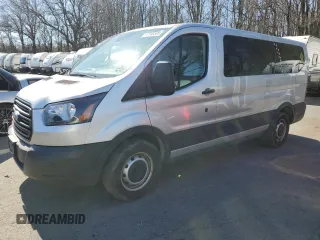 2019 Ford Transit XL with VIN 1FMZK1ZM5KKB14740, listed as a Copart auction lot 47195585 with 36,109 mi miles and Salvage Title. Bid and sale history available at carsss.com. Image 1.