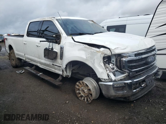 2022 Ford F-350 XL with VIN 1FT8W3BT4NED76141, listed as a Copart auction lot 45808095 with 58,568 mi miles and Salvage title. Bid and sale history available at DreamBid. Image 4.