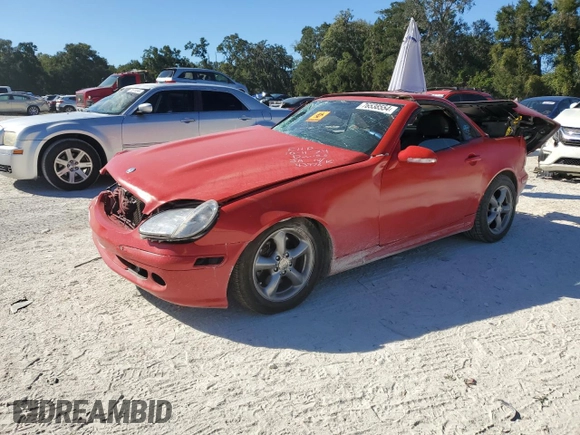 2002 Mercedes-Benz SLK 320 with VIN WDBKK65F72F248313, listed as a Copart auction lot 76538554 with Not Provided miles and Salvage Title. Bid and sale history available at DreamBid. Image 1.