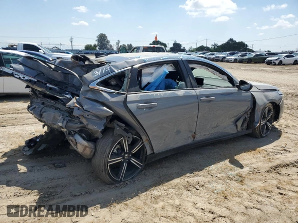 2023 Honda Accord Sport with VIN 1HGCY2F55PA004989, listed as a Copart auction lot 46357515 with 35,093 mi miles and Salvage title. Bid and sale history available at DreamBid. Image 3.