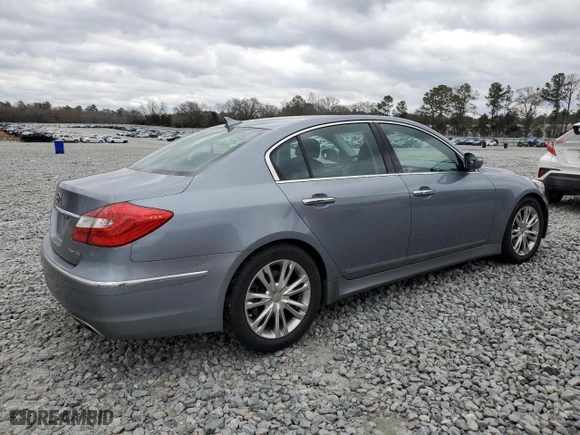 2014 Hyundai Genesis 3.8L with VIN KMHGC4DD1EU261997, listed as a Copart auction lot 44364375 with 56,599 mi miles and Salvage Title. Bid and sale history available at carsss.com. Image 3.