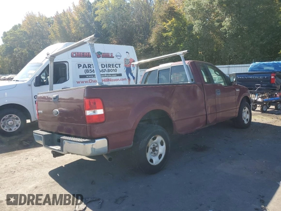 2005 Ford F-150 XL with VIN 1FTRF12W65KC58208, listed as a Copart auction lot 82281114 with 129,774 mi miles and Salvage title. Bid and sale history available at DreamBid. Image 3.