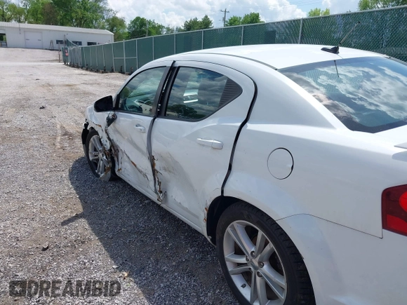 2012 Dodge Avenger SXT with VIN 1C3CDZCB2CN290465, listed as a IAAI auction lot 42082918 with 188,793 mi miles and . Bid and sale history available at carsss.com. Image 14.
