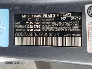 2019 Mercedes-Benz AMG GT 53 z VIN WDD7X6BB6KA006528, wystawiony jako Copart lot #58824025 z przebiegiem 89 758 mil mil oraz Tytuł czysty. Historia ofert i sprzedaży dostępna na DreamBid. Obrazek 12.
