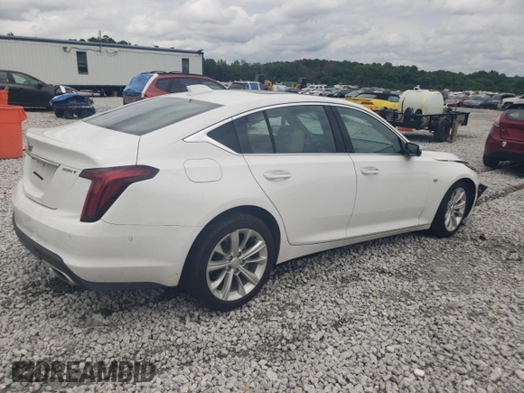 2025 Cadillac CT5 Premium Luxury with VIN 1G6DN5RWXS0101138, listed as a Copart auction lot 60369325 with 18,046 mi miles and Salvage title. Bid and sale history available at DreamBid. Image 3.