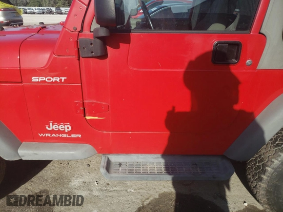 2003 Jeep Wrangler Sport with VIN 1J4FA49S43P332645, listed as a Copart auction lot 77424814 with 165,909 mi miles and Non Repairable. Bid and sale history available at carsss.com. Image 13.
