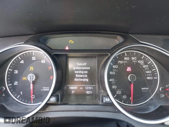 2014 Audi A5 Premium Plus with VIN WAULFAFR0EA039337, listed as a IAAI auction lot 42370262 with 106,097 mi miles and . Bid and sale history available at DreamBid. Image 7.