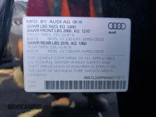 2017 Audi Q5 Premium Plus с VIN WA1L2AFP6HA017211, выставлен на аукционе Copart как лот 60729815 с пробегом 82 532 миль миль и Списание • Salvage title. История ставок и продаж доступна на DreamBid. Изображение 14.