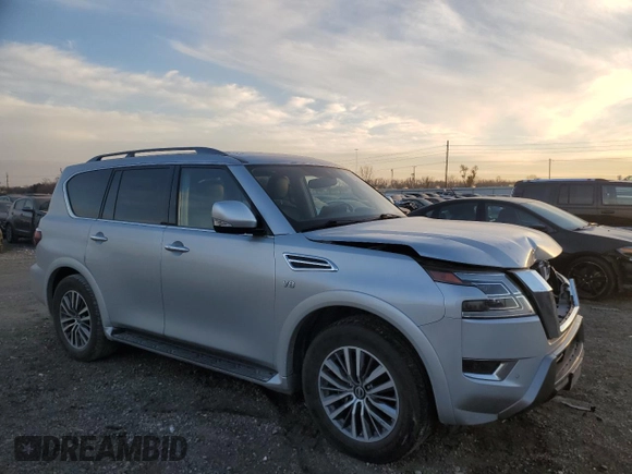 2022 Nissan Armada SV with VIN JN8AY2AD2N9675138, listed as a Copart auction lot 82432744 with 113,412 mi miles and Salvage Title. Bid and sale history available at carsss.com. Image 4.