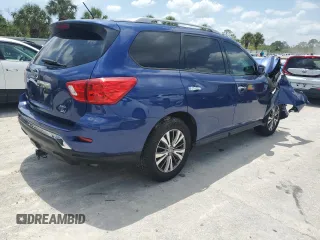 2018 Nissan Pathfinder Platinum with VIN 5N1DR2MM7JC664291, listed as a Copart auction lot 46748475 with 142,708 mi miles and Salvage title. Bid and sale history available at DreamBid. Image 3.